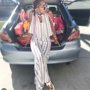 Blue and White Matching Set